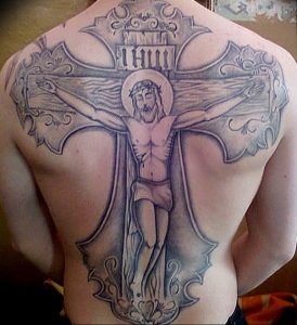фото тату Распятие 01.05.2019 №062 - crucifix tattoo - tattoo-photo.ru