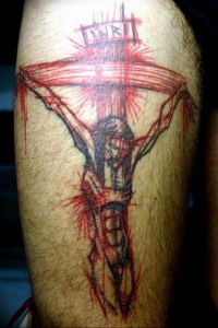 фото тату Распятие 01.05.2019 №069 - crucifix tattoo - tattoo-photo.ru