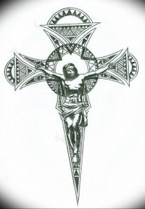 фото тату Распятие 01.05.2019 №093 - crucifix tattoo - tattoo-photo.ru