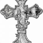 фото тату Распятие 01.05.2019 №095 - crucifix tattoo - tattoo-photo.ru