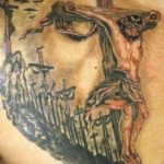 фото тату Распятие 01.05.2019 №096 - crucifix tattoo - tattoo-photo.ru