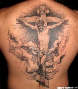 фото тату Распятие 01.05.2019 №109 - crucifix tattoo - tattoo-photo.ru