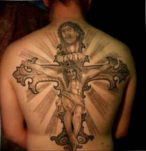 фото тату Распятие 01.05.2019 №117 - crucifix tattoo - tattoo-photo.ru