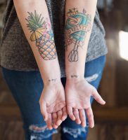 фото тату ананас 24.04.2019 №014 — tattoo pineapple — tattoo-photo.ru