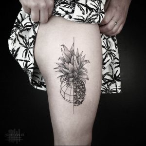фото тату ананас 24.04.2019 №018 - tattoo pineapple - tattoo-photo.ru