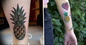 фото тату ананас 24.04.2019 №040 - tattoo pineapple - tattoo-photo.ru