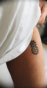 фото тату ананас 24.04.2019 №065 - tattoo pineapple - tattoo-photo.ru