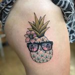 фото тату ананас 24.04.2019 №074 - tattoo pineapple - tattoo-photo.ru