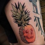 фото тату ананас 24.04.2019 №075 - tattoo pineapple - tattoo-photo.ru
