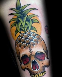 фото тату ананас 24.04.2019 №077 - tattoo pineapple - tattoo-photo.ru