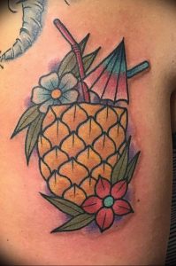 фото тату ананас 24.04.2019 №092 - tattoo pineapple - tattoo-photo.ru