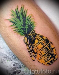 фото тату ананас 24.04.2019 №136 - tattoo pineapple - tattoo-photo.ru