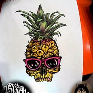 фото тату ананас 24.04.2019 №137 - tattoo pineapple - tattoo-photo.ru
