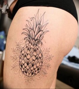 фото тату ананас 24.04.2019 №151 - tattoo pineapple - tattoo-photo.ru