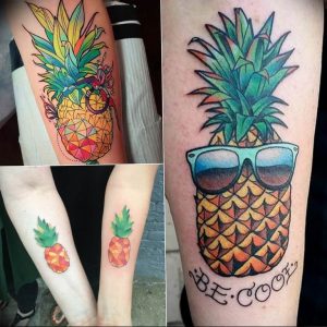 фото тату ананас 24.04.2019 №156 - tattoo pineapple - tattoo-photo.ru