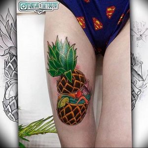 фото тату ананас 24.04.2019 №180 - tattoo pineapple - tattoo-photo.ru