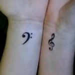 фото тату басовый ключ 01.05.2019 №001 - tattoo bass clef - tattoo-photo.ru