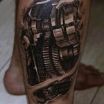 фото тату биомеханика 3д 06.04.2019 №009 - 3d biomechanics tattoo - tattoo-photo.ru