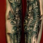 фото тату биомеханика 3д 06.04.2019 №018 - 3d biomechanics tattoo - tattoo-photo.ru