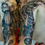 фото тату биомеханика 3д 06.04.2019 №024 - 3d biomechanics tattoo - tattoo-photo.ru