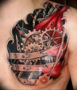 фото тату биомеханика 3д 06.04.2019 №087 - 3d biomechanics tattoo - tattoo-photo.ru