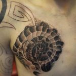 фото тату биомеханика на груди 06.04.2019 №031 - chest biomechanics tatt - tattoo-photo.ru