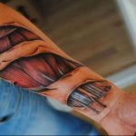 фото тату биомеханика на предплечье 06.04.2019 №010 - forearm biomecha - tattoo-photo.ru