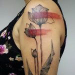 фото тату в виде тюльпана 06.04.2019 №013 - tulip tattoo - tattoo-photo.ru