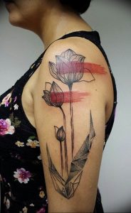 фото тату в виде тюльпана 06.04.2019 №013 - tulip tattoo - tattoo-photo.ru