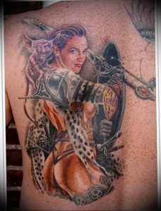 фото тату воин женщина амазонка 17.04.2019 №003 - tattoo woman warrior - tattoo-photo.ru
