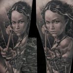 фото тату воин женщина амазонка 17.04.2019 №019 - tattoo woman warrior - tattoo-photo.ru