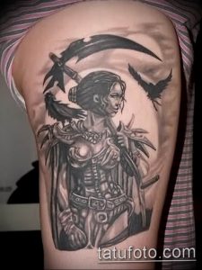 фото тату воин женщина амазонка 17.04.2019 №031 - tattoo woman warrior - tattoo-photo.ru