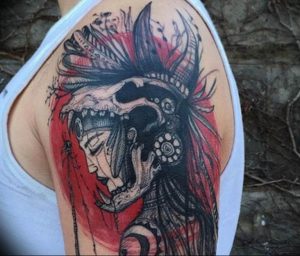 фото тату воин женщина амазонка 17.04.2019 №032 - tattoo woman warrior - tattoo-photo.ru