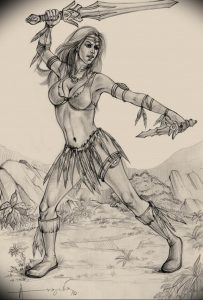 фото тату воин женщина амазонка 17.04.2019 №037 - tattoo woman warrior - tattoo-photo.ru