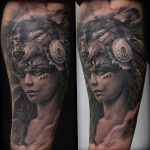фото тату воин женщина амазонка 17.04.2019 №043 - tattoo woman warrior - tattoo-photo.ru