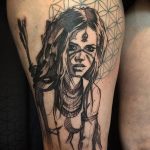 фото тату воин женщина амазонка 17.04.2019 №059 - tattoo woman warrior - tattoo-photo.ru