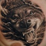 фото тату волчий оскал 01.05.2019 №024 - wolf grin tattoo - tattoo-photo.ru