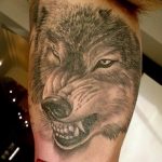 фото тату волчий оскал 01.05.2019 №028 - wolf grin tattoo - tattoo-photo.ru