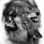 фото тату волчий оскал 01.05.2019 №033 - wolf grin tattoo - tattoo-photo.ru