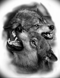 фото тату волчий оскал 01.05.2019 №033 - wolf grin tattoo - tattoo-photo.ru