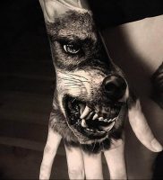 фото тату волчий оскал 01.05.2019 №045 — wolf grin tattoo — tattoo-photo.ru