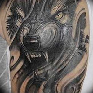фото тату волчий оскал 01.05.2019 №047 - wolf grin tattoo - tattoo-photo.ru
