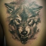 фото тату волчий оскал 01.05.2019 №048 - wolf grin tattoo - tattoo-photo.ru
