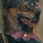 фото тату волчий оскал 01.05.2019 №055 - wolf grin tattoo - tattoo-photo.ru