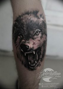фото тату волчий оскал 01.05.2019 №057 - wolf grin tattoo - tattoo-photo.ru