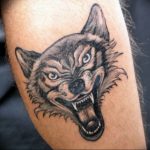 фото тату волчий оскал 01.05.2019 №060 - wolf grin tattoo - tattoo-photo.ru