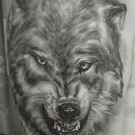 фото тату волчий оскал 01.05.2019 №072 - wolf grin tattoo - tattoo-photo.ru