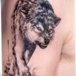 фото тату волчий оскал 01.05.2019 №082 - wolf grin tattoo - tattoo-photo.ru