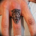 фото тату волчий оскал 01.05.2019 №088 - wolf grin tattoo - tattoo-photo.ru