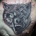 фото тату волчий оскал 01.05.2019 №116 - wolf grin tattoo - tattoo-photo.ru